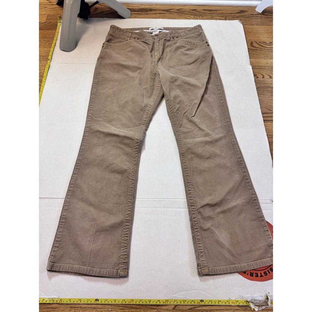 Tommy Hilfiger Hipster Boot Tan Corduroy Jeans Pants Size 16 100% Cotton